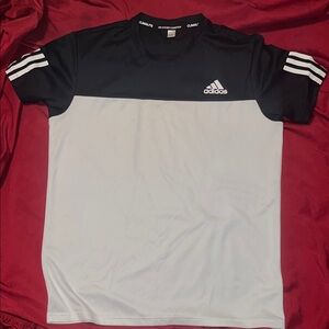 Adidas Men's Two-Tone Black and White Tee
